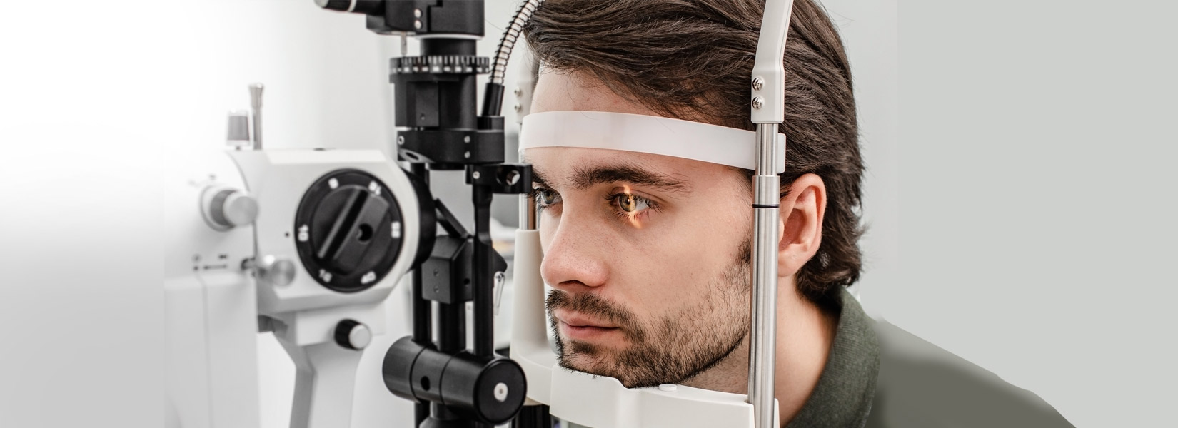 young man during eye exam in Great Falls